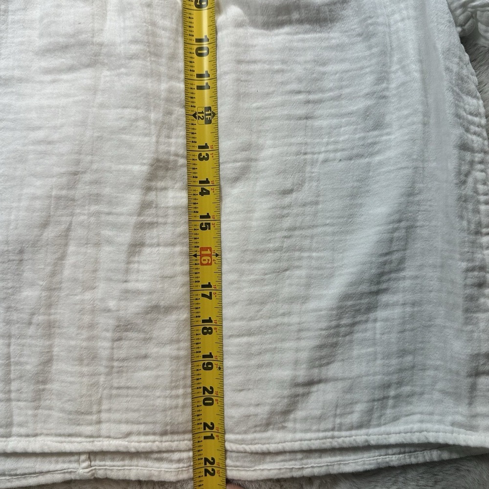 Faherty Organic Cotton Embroidered Boho Trapeze Top Oversized‎ Sz M - Picture 7 of 10